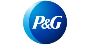 P & g logo on a white background.